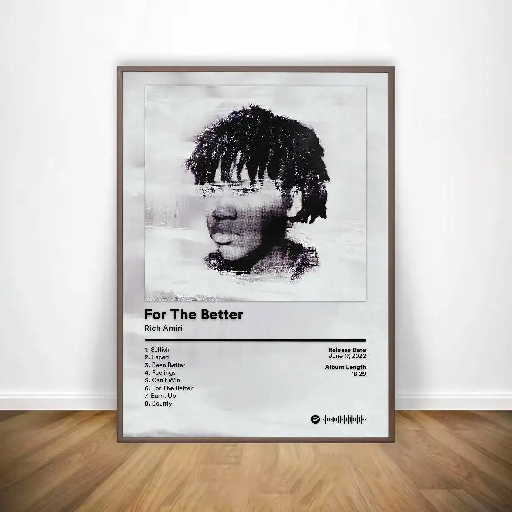 مغني الراب الغني أميري المشارك لزجة جدار الفن الطباعة مقاوم للماء غرفة المعيشة المنزلي غرفة بار ديكور جمالي