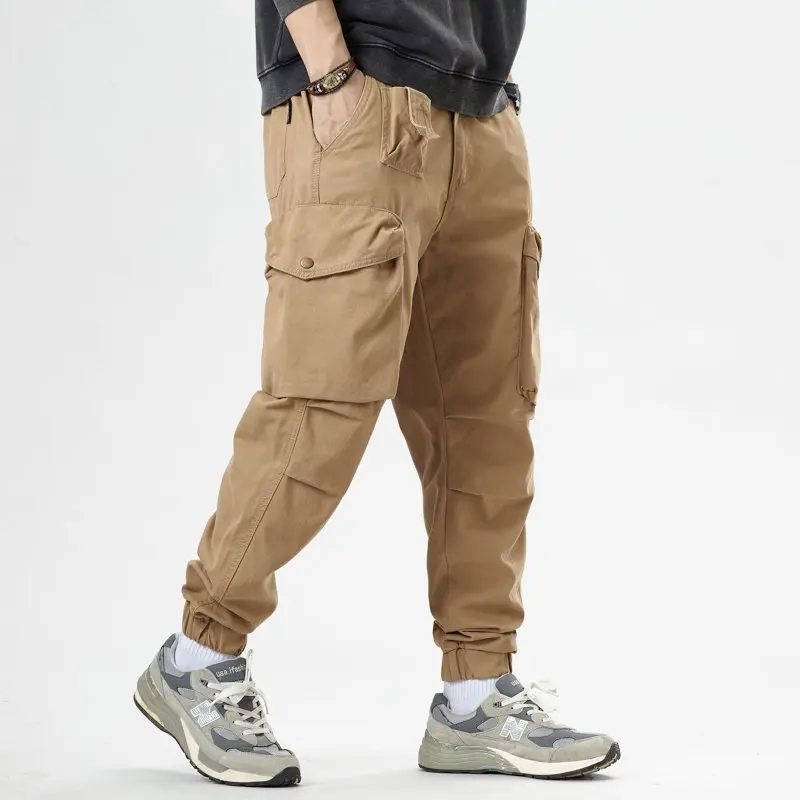 

Japanese Streetwear High Quality Cotton Twill Cargo Pants Men Harajuku Plus Size Casual Work Pants Baggy Trousers Men Clothing