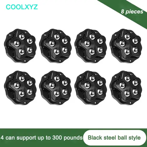 360 ° ล้ออเนกประสงค์แบบมีกาวติด ฐานล้อเลื่อนสำหรับเฟอร์นิเจอร์ โต๊ะน้ำชา โต๊ะข้างเตียง ไม่ต้องเจาะ ล้อขนาดเล็ก รับน้ำหนักได้