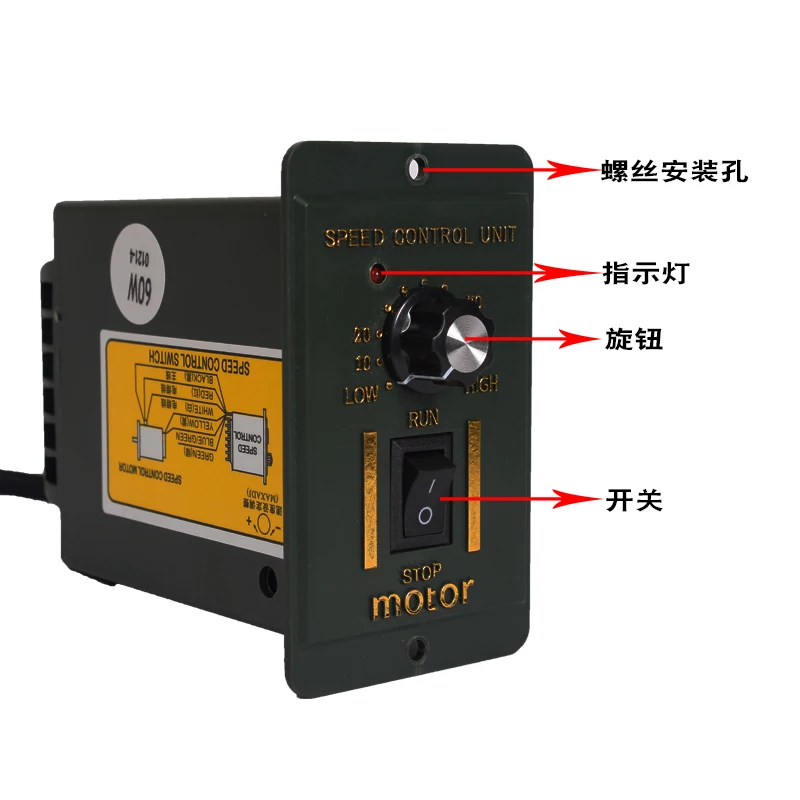 1Pc 400W AC Motor Speed Controller Speed Pinpoint Regulator Forward and Backward AC 220V 50Hz 60Hz Mini Motor Speed Control Unit