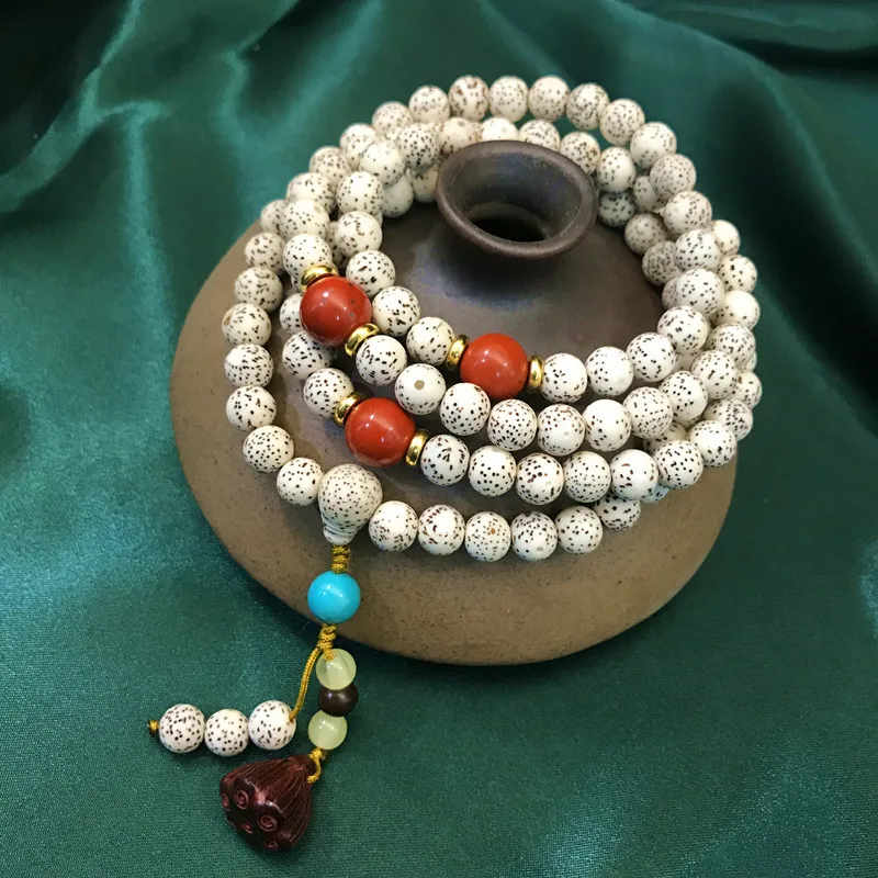 Hainan Star-Moon 108 Original Natural Bodhi Beads Round Bead Buddhist Bracelet Necklace 6