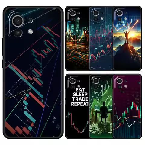 Phone Case For Xiaomi Mi 15 14 13 12 11 Lite 14T 13T 12T 11T Pro Poco X6 X5 X3 Pro F6 F5 F4 Trade Investment Forex Stock Cover