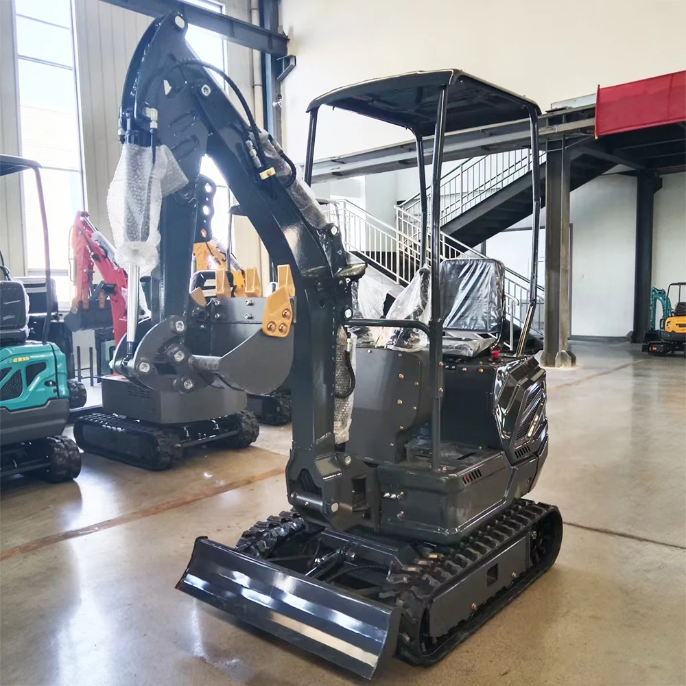 Compact Crawler 1.2 Ton Mini Excavator Digger CE EPA Euro 5 Customized Heavy Duty Construction Earthmoving Machine