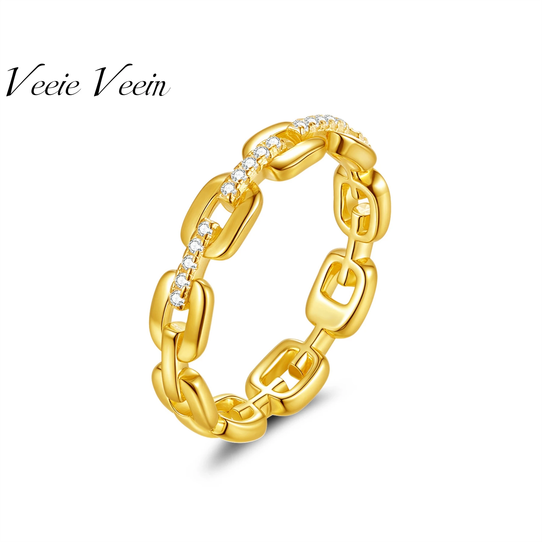 

Veeie Veein Luxury Brand The S925 Sterling Silver Ring And Moissanite Ring Accessory Exude Simple Fashionable And High-End Feel