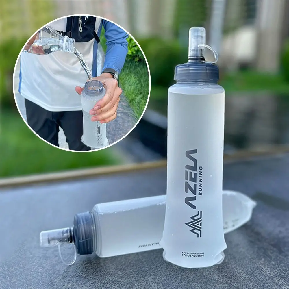 250/500ml Summer Folding Sport Water Bottle Lightweight Portable Water Cup Running Hiking Drinkware Kettle Outdoors