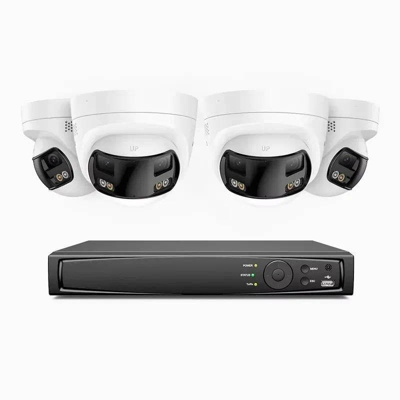 ANNKE FCD800 HD 4K 8MP CCTV Security PoE IP Camera System Two Way Audio Smart Hybrid Light Dual Lens Panoramic Cameras NVR