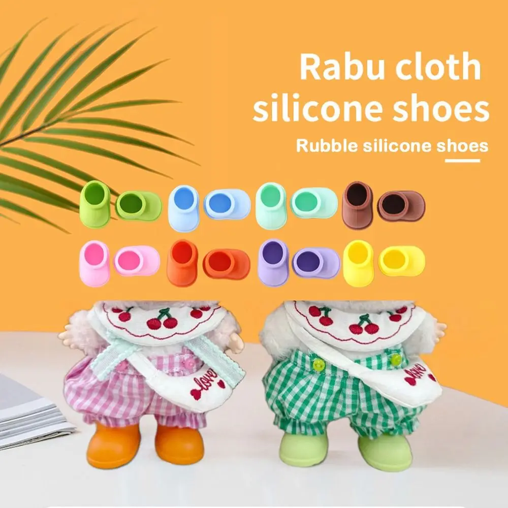 جديد يدوية ل 17 سنتيمتر Labubu أحذية خلع الملابس استبدال أنماط متعددة أحذية مطاطية لتقوم بها بنفسك دمية الأحذية ألعاب الدمى #2