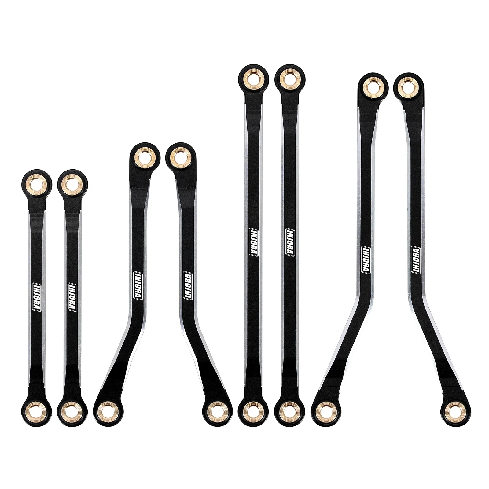 INJORA CNC Aluminium Hoge Klaring Links Set voor 1/18 RC Crawler TRX4M Defender Bronco Upgrade Onderdelen (4M-37)