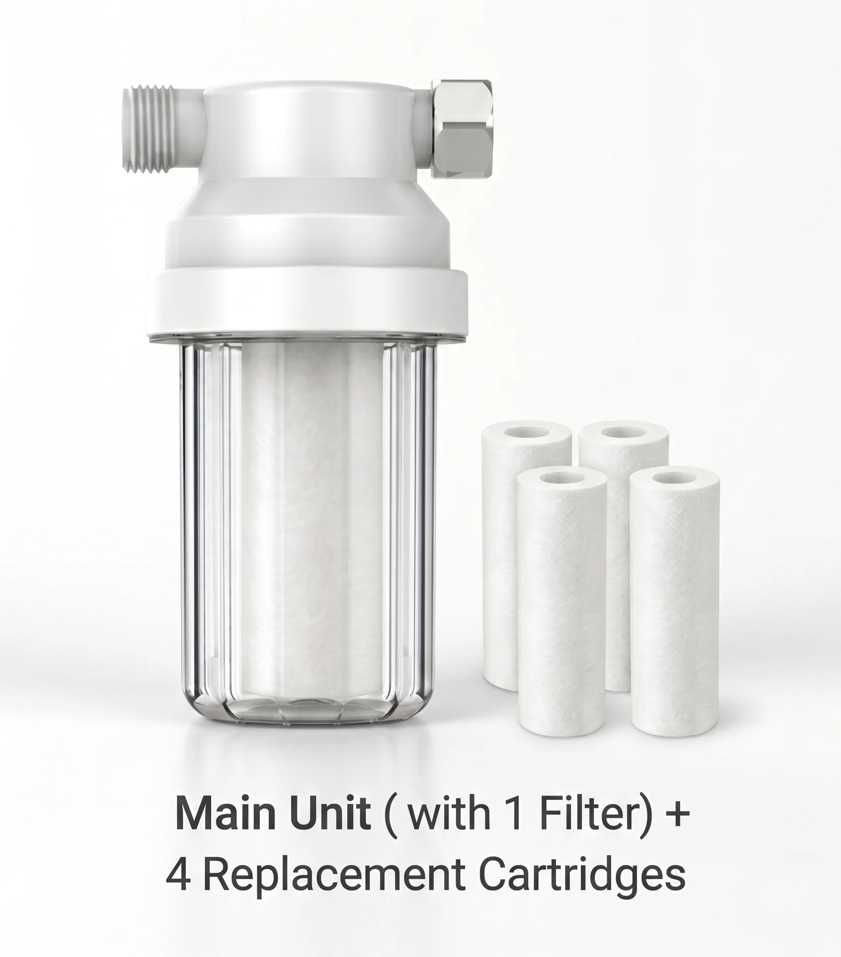 Douchewaterfilter voor chloor- en zware metaalverwijdering, verzacht hard water voor gezonde huid en haar, met 5 filters, universele pasvorm