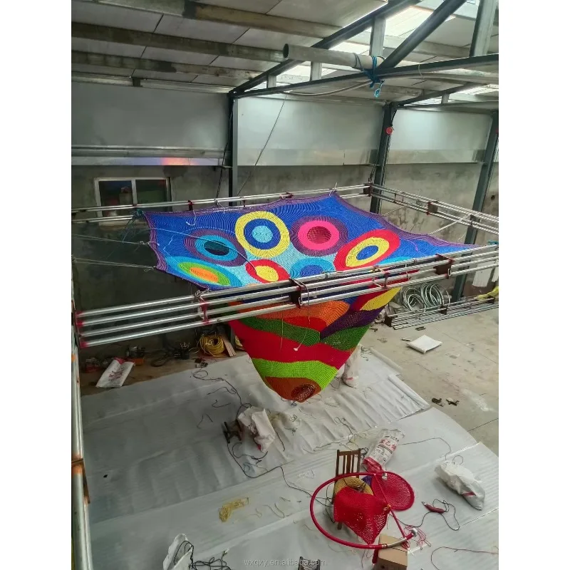 New 2-12 year old indoor/outdoor amusement park climbing equipment - Rainbow Rope Course Rope