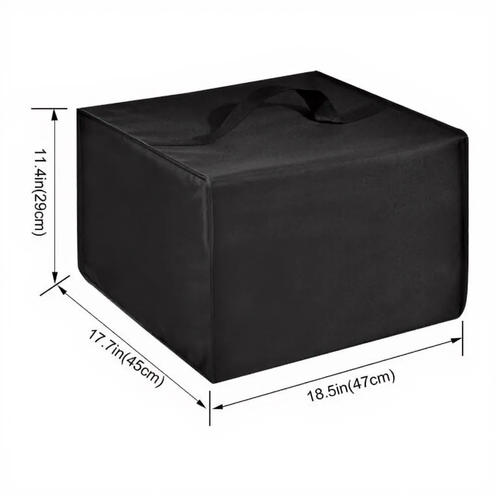 

210D Oxford Fabric Deep Fryer Cover Waterproof Dust Resistant Black for 47 cm Deep 45 cm Wide 29 cm Tall Units