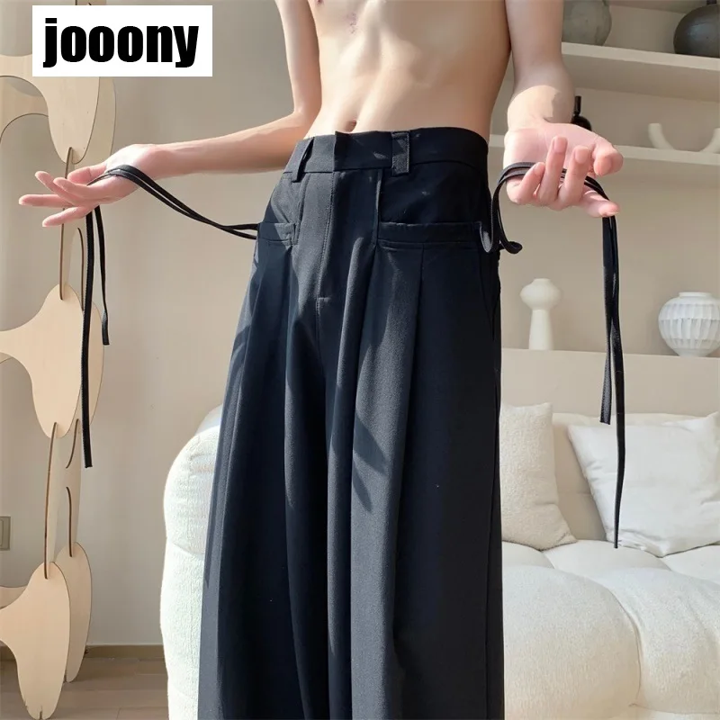 

Pants Men Fashion Simple Trouser Minimalist Wide-leg Loose New Spring Autumn Streetwear Casual Daily Harajuku All-match Classic