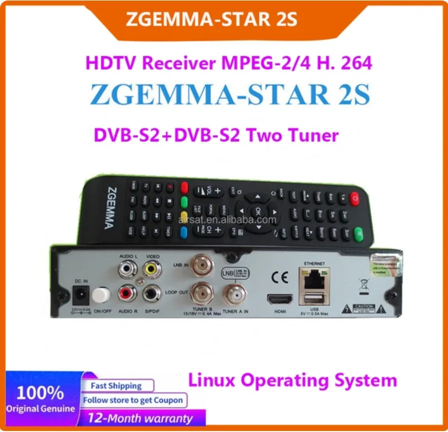 

Оригинальный супер-продаваемый телефон, Linux HDTV ресивер, двойной тюнер ZGEMMA-Star.2S H.264, цифровой декодер, спутниковый приемник