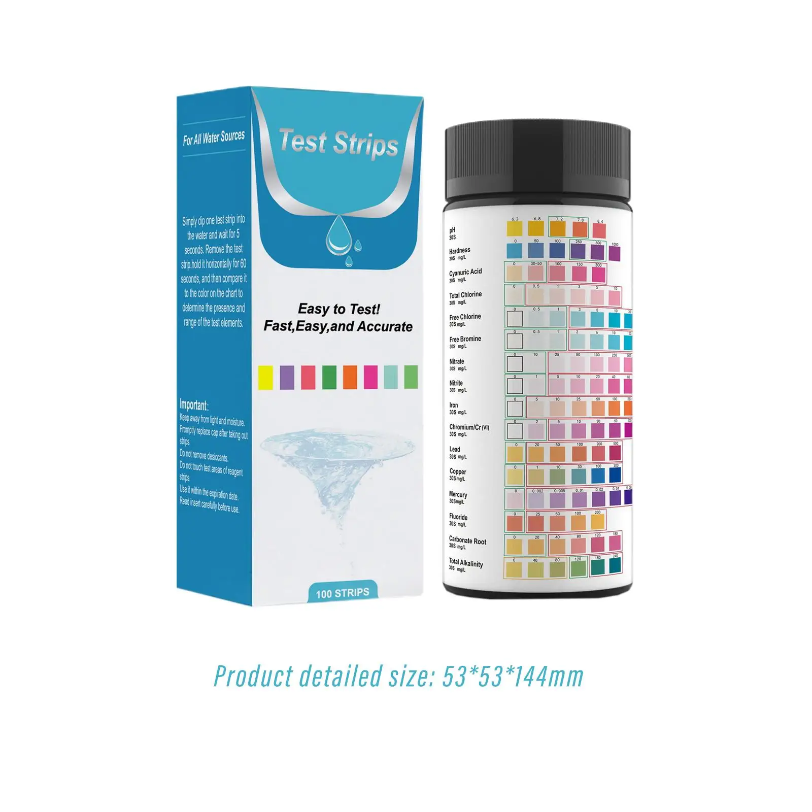 16 In 1 Watertestkits Ph Watervoorwaarde Teststrips Voor Aquaria Aquacultuur