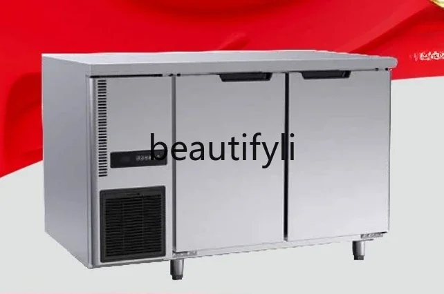 Z189 Workbench Commercial Freezer Water Bar Refrigerated Cabinet Refrigerator Horizontal Fresh-Keeping Operation Table