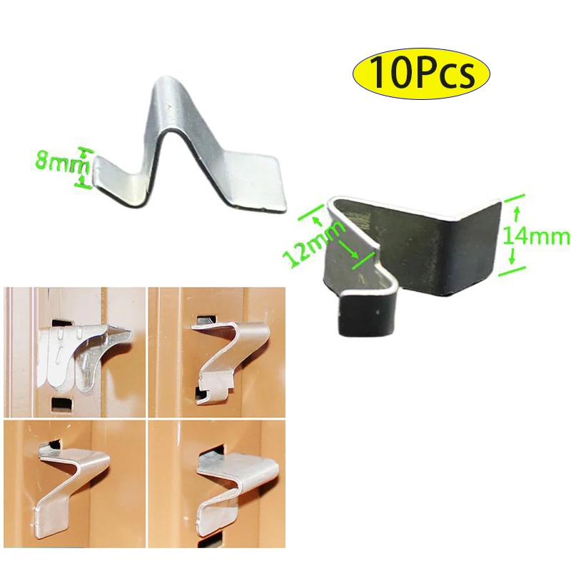 10 قطعة مقاطع رف خزانة معدنية شديدة التحمل رفوف متينة تدعم خزائن الملفات مقاطع الرف مشبك دعم قابل للتعديل