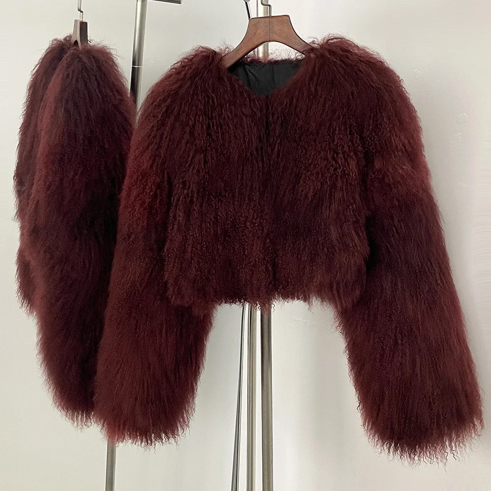 Chaqueta con piel Natural para mujer, novedad en chaquetas y chaquetas, ropa femenina, prendas de vestir exteriores, abrigo de invierno de lujo, abrigo de piel auténtica para mujer 2025