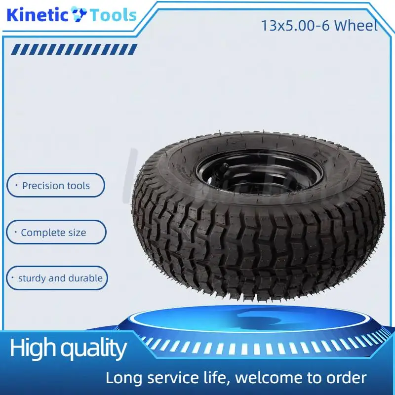 Premium Heavy Duty 13x5.00 i 6  ATV Tire  i  6in Anti Slip Tubeless Vacuum Tyre with Black Rims Compatible with Go Kart & Golf Cart