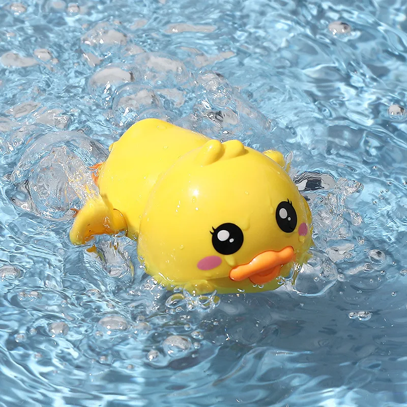 Cute Swimming Duck Bath Toys for Toddlers Floating Wind Up Toys for 1-3 Year Old Boy Girl Newborn Baby Bathtub Clockwork Toys