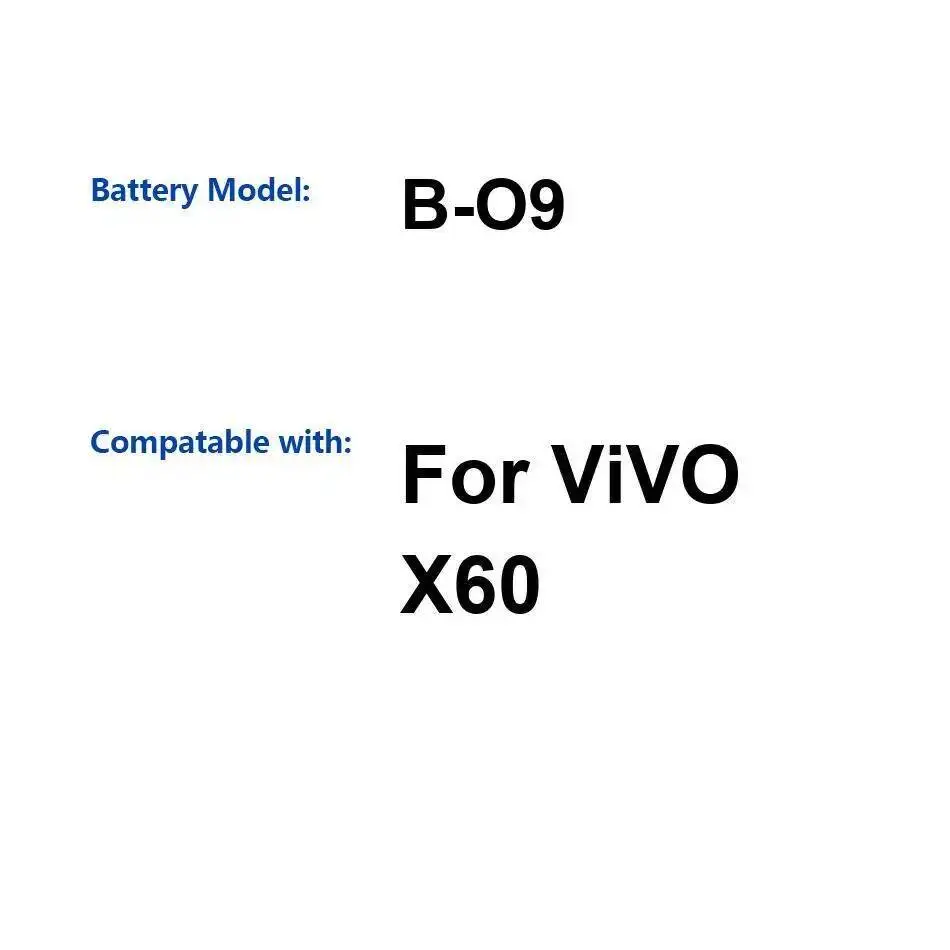

Надежный источник питания 4300 мАч, аккумулятор для мобильного телефона Vivo X60 B-O9