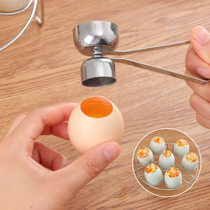 

Ножницы для яиц из нержавеющей стали 304, открывалка для яичной скорлупы, двойная головка, металлическое вареное яйцо, креативные гаджеты, кухонные аксессуары, инструменты