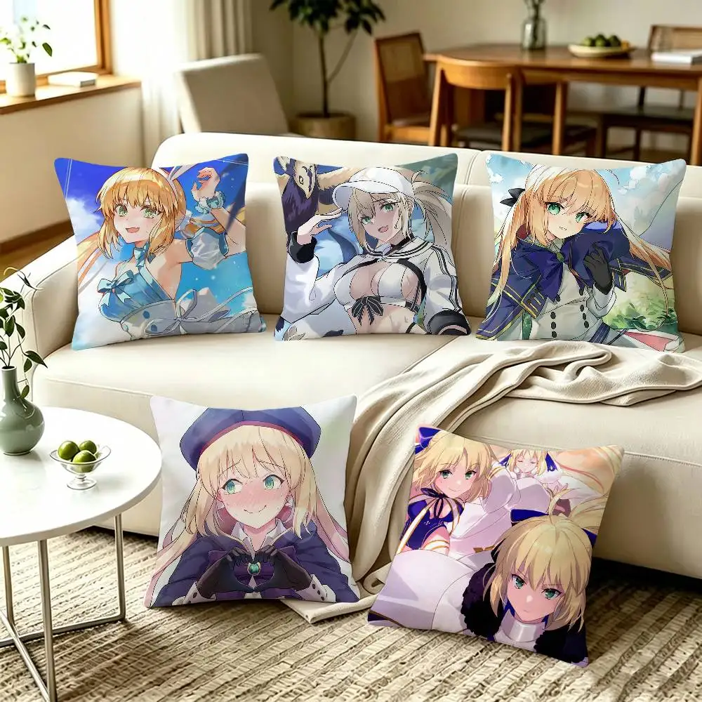 Artoria Caster Fate Grand Order Castoria  Home Sofa Cushion Covers and Aecorative Custom Pillow Covers