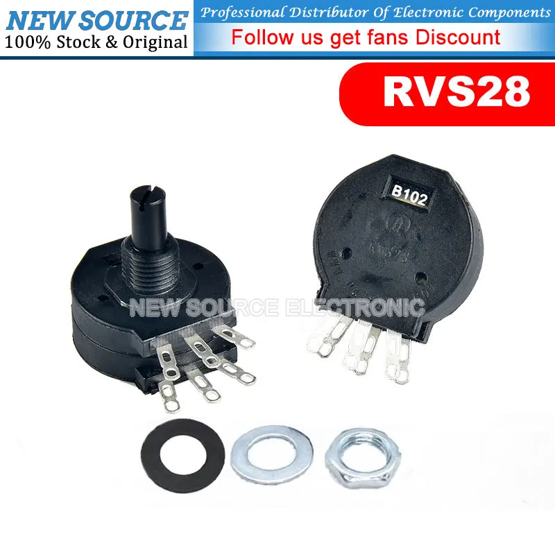 5 sztuk RVS28 B102 3pin 6pin spawarka elektryczna potencjometr RVS28P-B102 RVS28P-B103 2W 1K 10K części maszyn spawalniczych