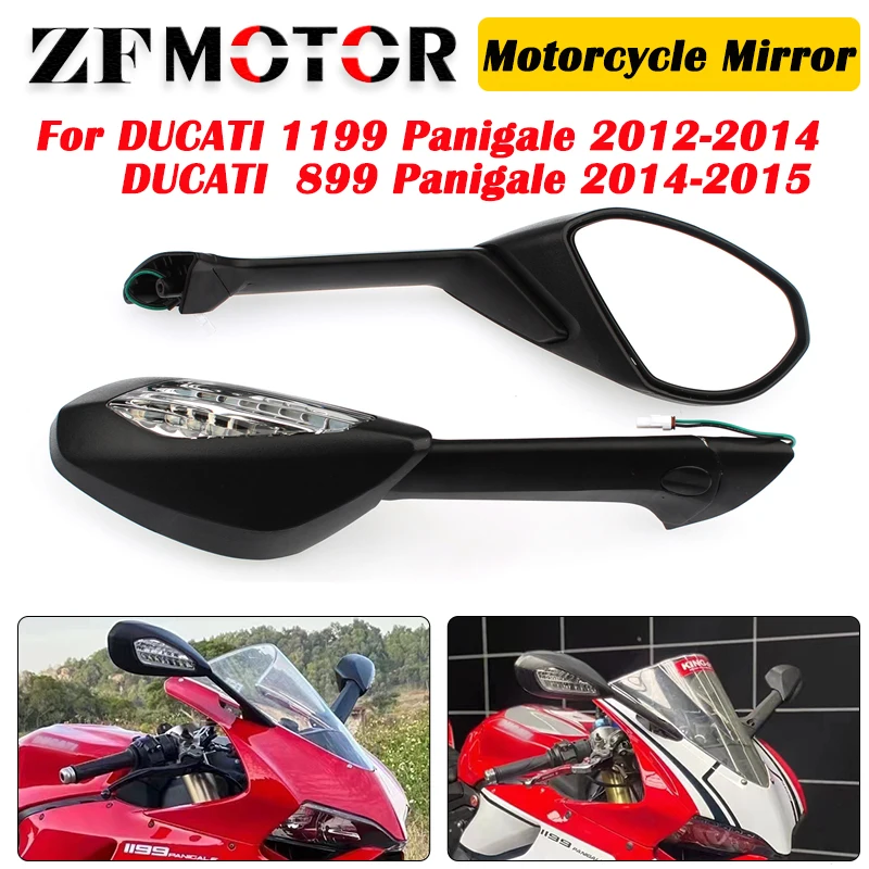 Motorcycle LED Turn Signal Rear Mirror For DUCATI 1199 Panigale 2012-2014 899 Panigale 2014-2015