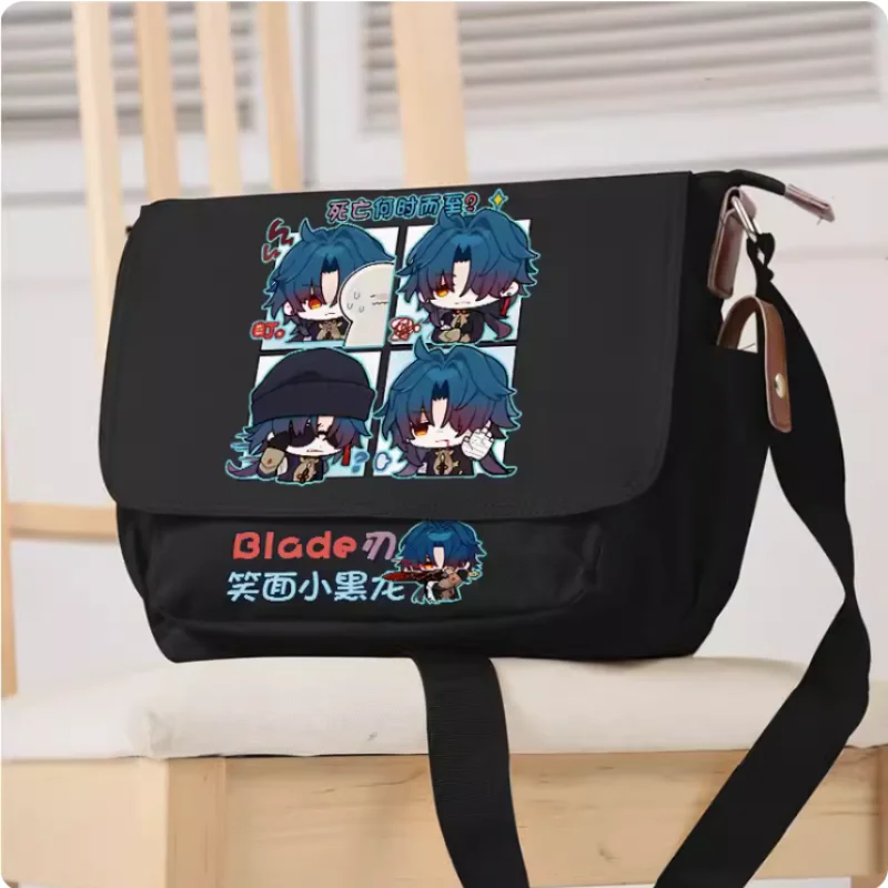 Anime Honkai: Star Rail Blade Cartoon Bag Unsix Fashion Leisure Teenagers Student Messenger Handbag B025