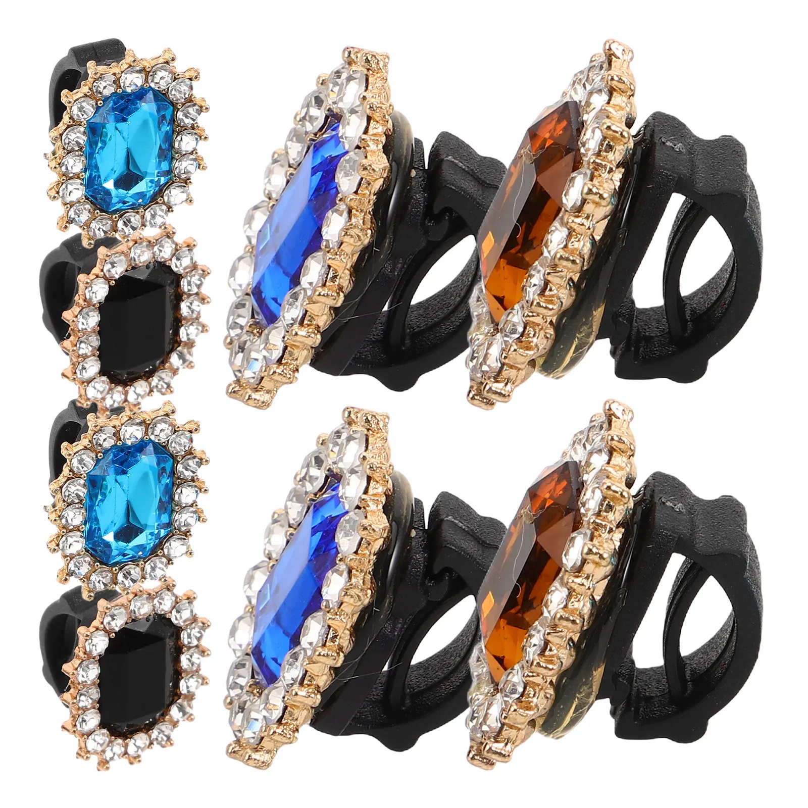 

8 шт. винтажные пряжки для обуви со стразами, блестящие подвески-шармы, украшения для шнурков, аксессуары для кроссовок, винтажные клипсы