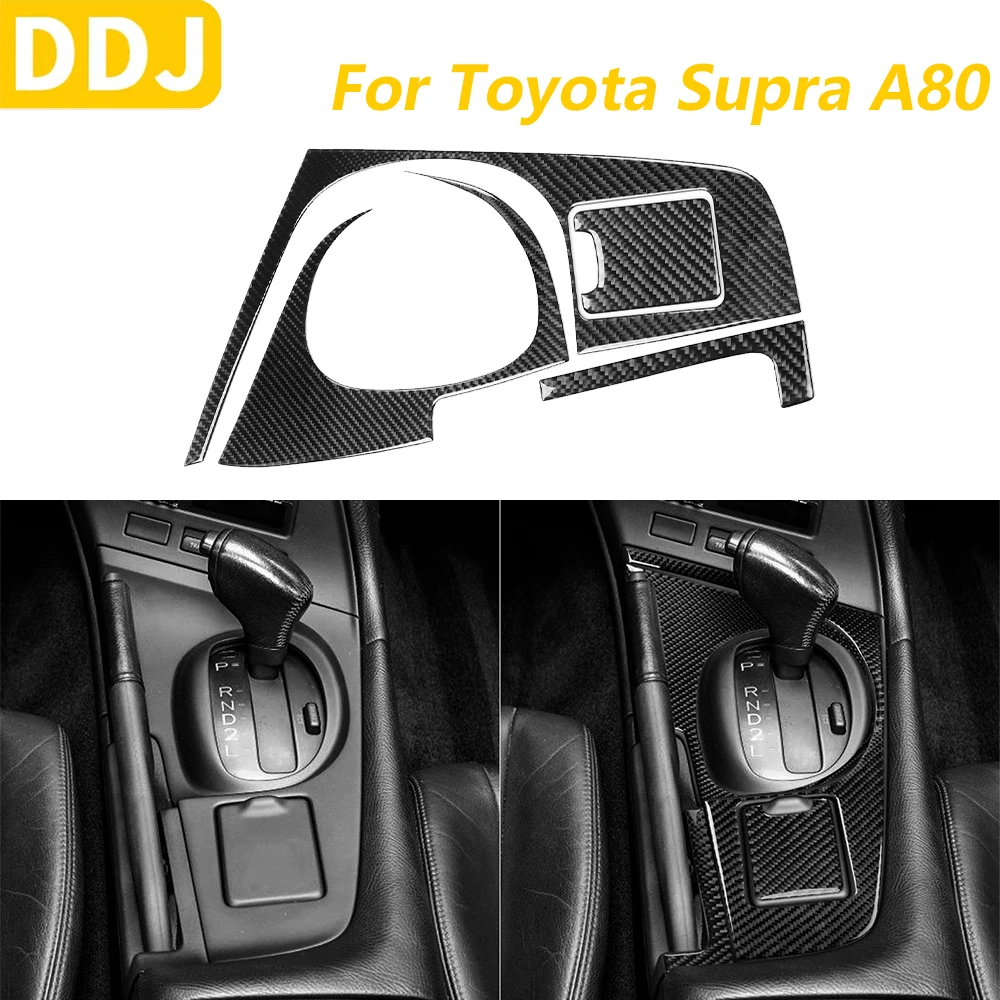 

For Toyota Supra MK4 A80 Turbo 1993-1999 Carbon Fiber Central Control Gear Shift Panel Cover Trim Set Car Accessories Sticker