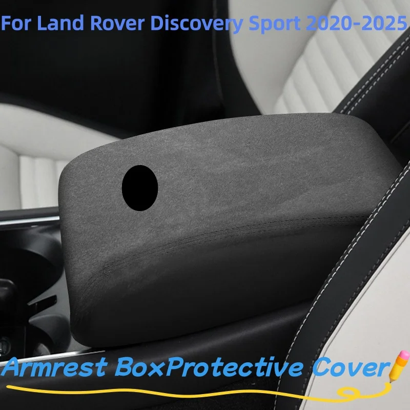 

Car Armrest Box Suede Protective Cover For Land Rover Discovery Sport 20-25 Central Control Armrest Decoration Car Accessories