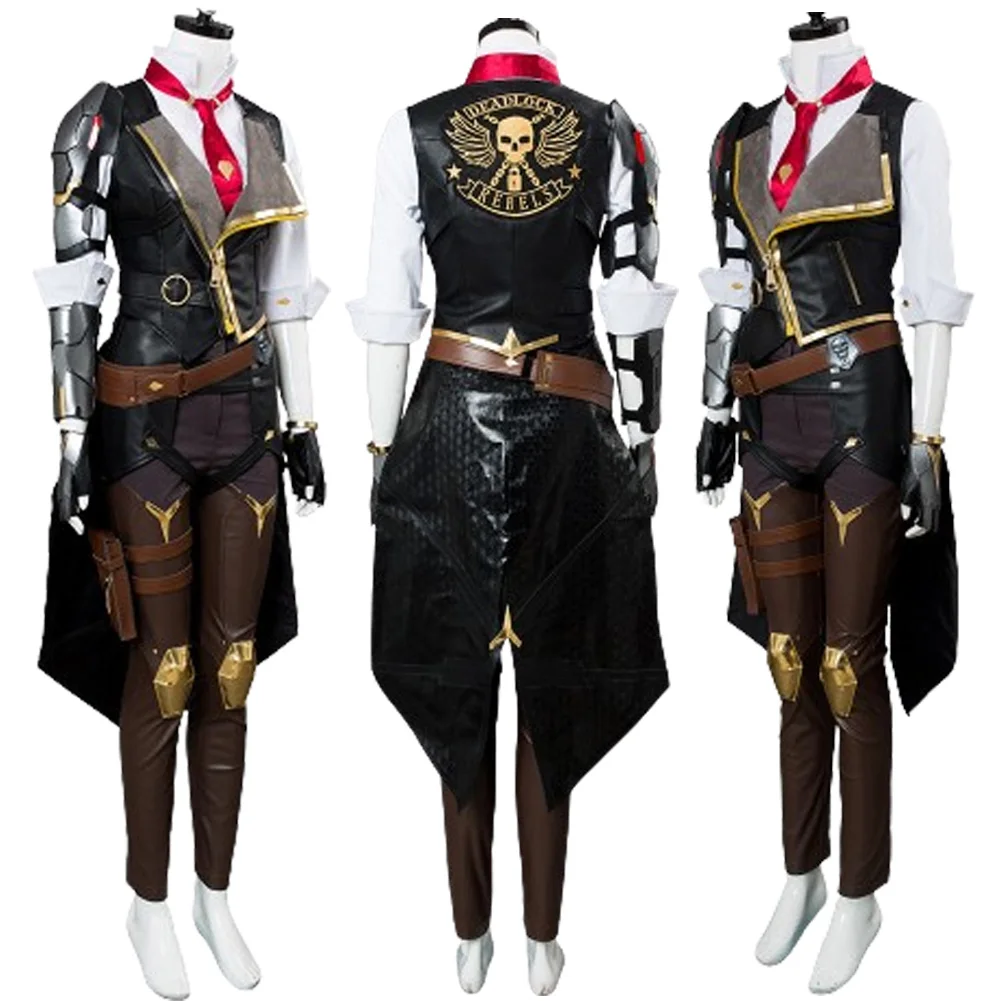 OW Ashe Cosplay Fantasia Kostuum Elizabeth Fantasy Cosplay Ashe Jas Broek Hoed Outfit Volwassen Vrouwen Vermomming Halloween Kostuums