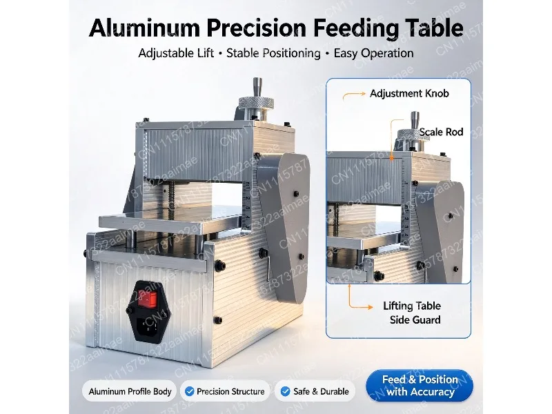 Woodworking Thickness Planer with Spiral Blade & Dust Collection 220V 100mm Benchtop