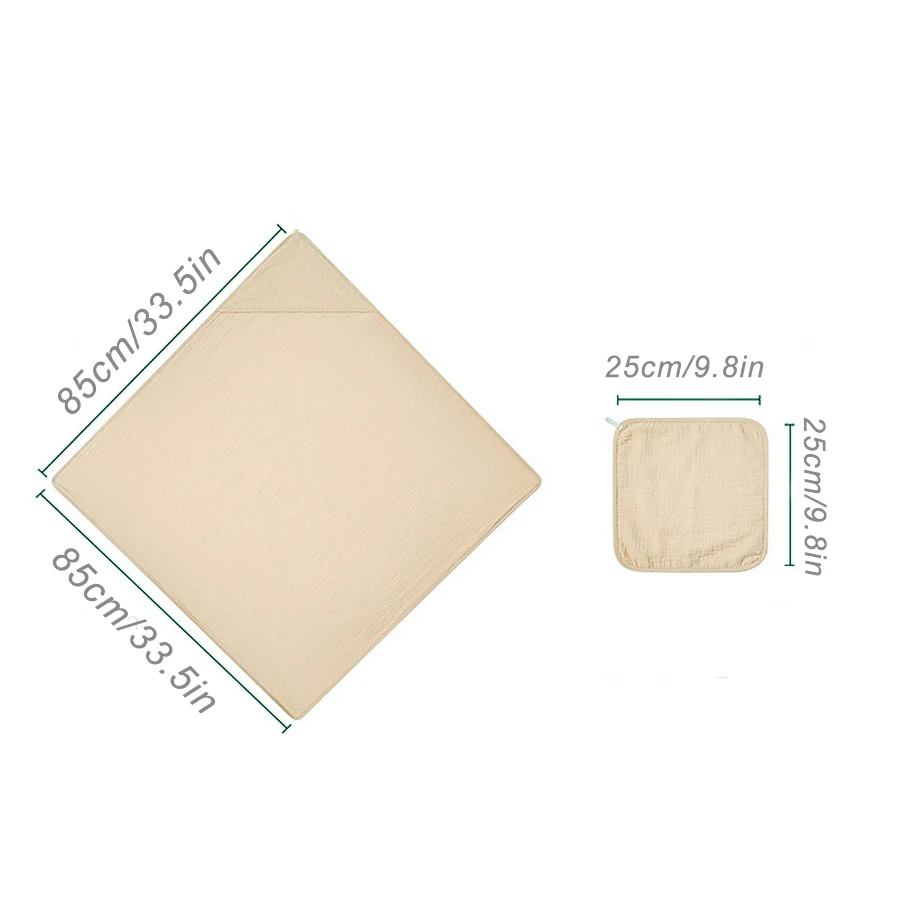 Garza di cotone Accappatoio per bambini Asciugamano da bagno con cappuccio Nuoto Doccia Morbide coperte per fasciatoio per neonato Coperta per neonato
