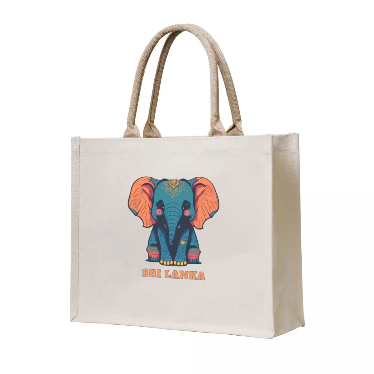 

Sri Lanka Elephant Tote Bag university shopper bag reusable shopping bag Women's Handbags