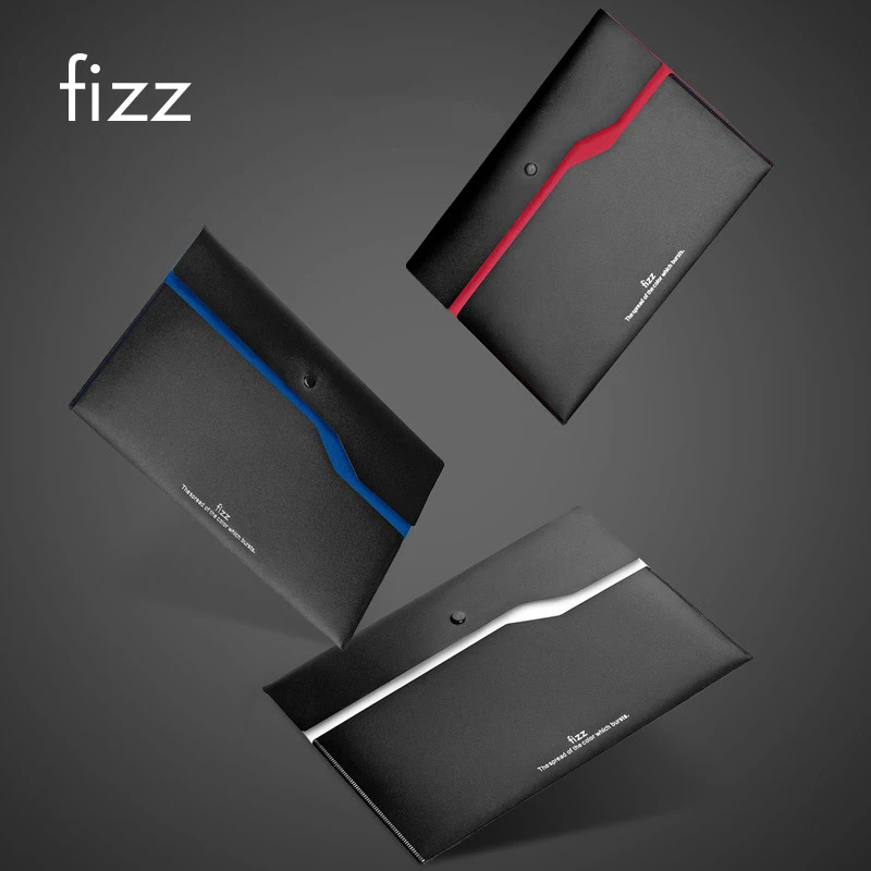 Fizz Document Bag Waterproof A4 File Pouch 6 Colors plastic paper data bag Bill Folder Holder Organizer