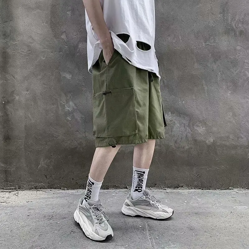 Korean Reviews Many Clothes Men\'s Clothing Summer Shorts Work Running Sports Shorts Trendy Versatile Loose Straight Casual Pants