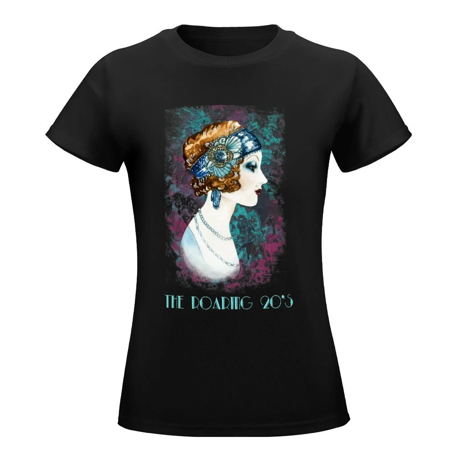 Roaring Twenties Charleston Flappers T-Shirt summer top customs plus size t shirts for Women loose fit