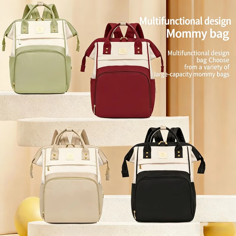 New Diaper Bag Backpack Baby Bag Baby Girl Boy Diaper Bag for Dad Mom with Travel Large Diaper Go Out Bags with Lightweight