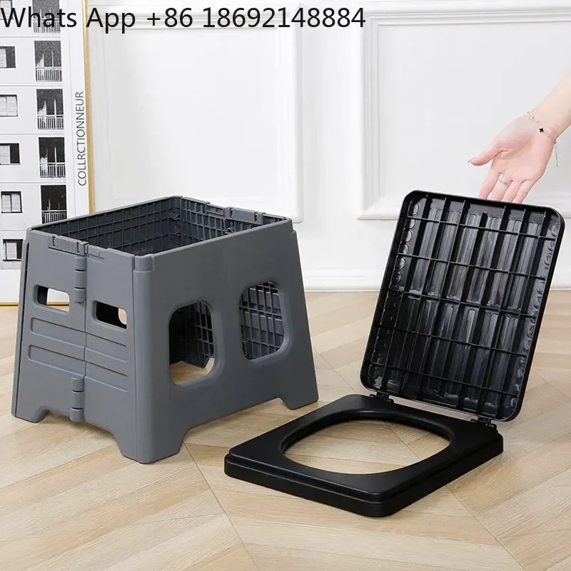 Portable Folding Outdoor Car Toilet for Emergency Camping and Self-Driving Tours