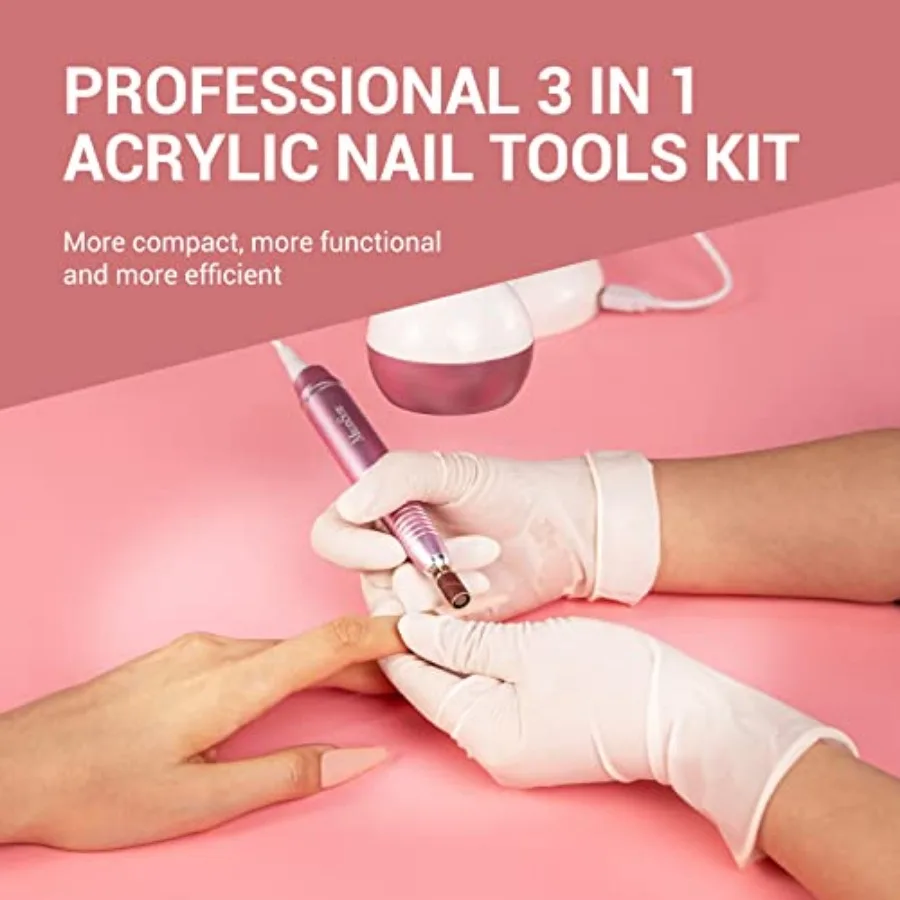 X3 Nail Tools Kit, Professional LED UV Nail Lamp with Nail Drill for Gel Nails, Flash Cure Gel Nail Lamp for Acrylic Nail Exten view 2