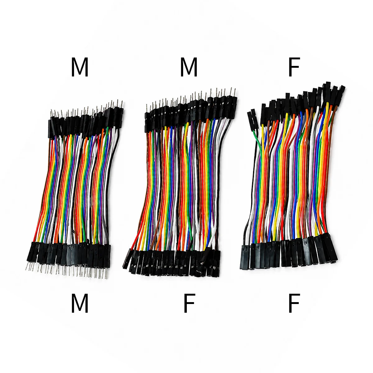 10PCS 40Pin Dupont Jumper Wire 2.54mm PCB Connector M-M M-F F-F 10cm 15cm 20cm 30cm 40cm