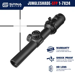 SPINA OPTICS-mira telescópica HD 1-7x24 SFP 1/2 MOA para Rifle de caza, punto corto, Luneta CQB, 223 AR15 .308
