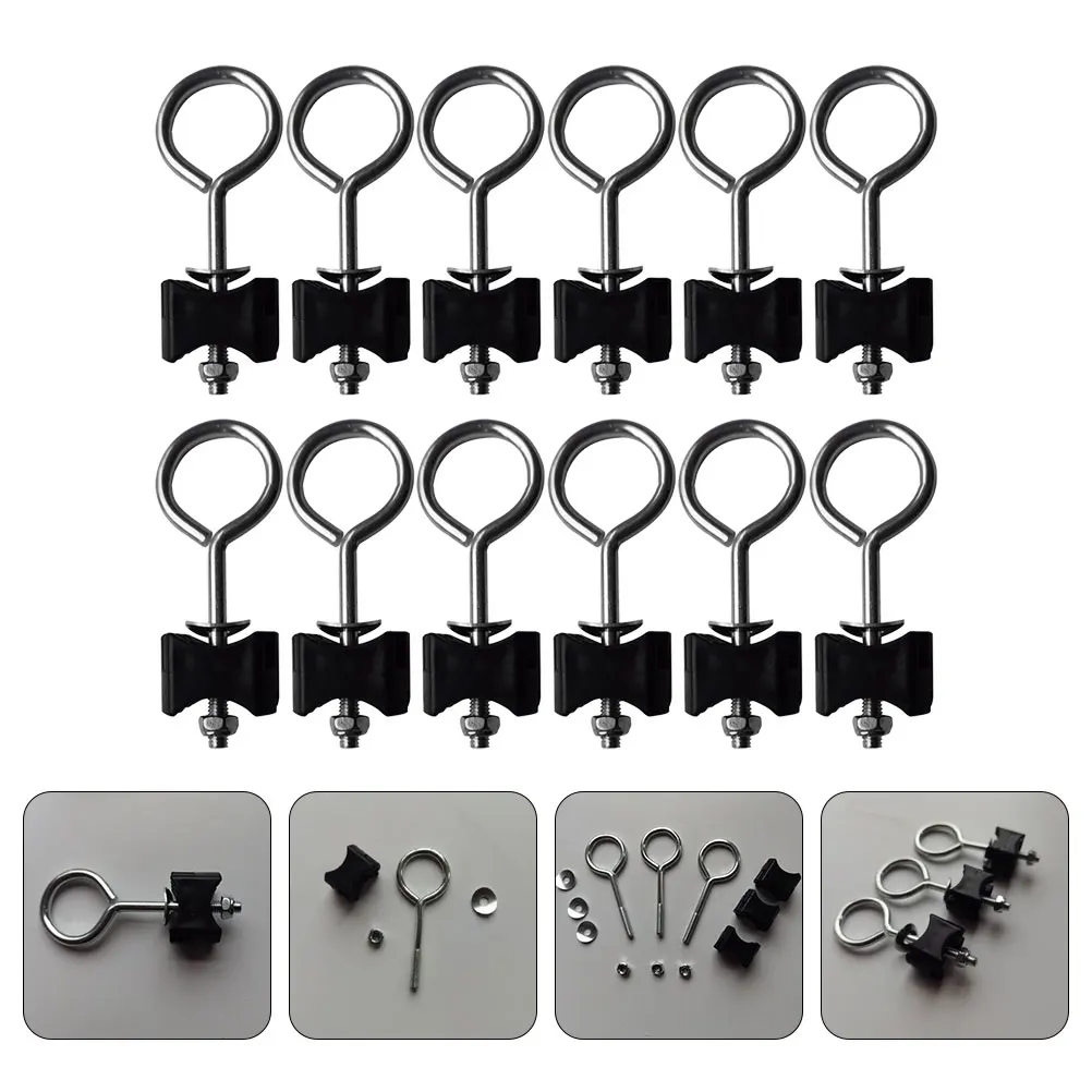 

12 Sets Trampoline Screw Galvanized Steel Screws Fixing for and Bolts Tools Leg Parts Accessories Fixation Pole