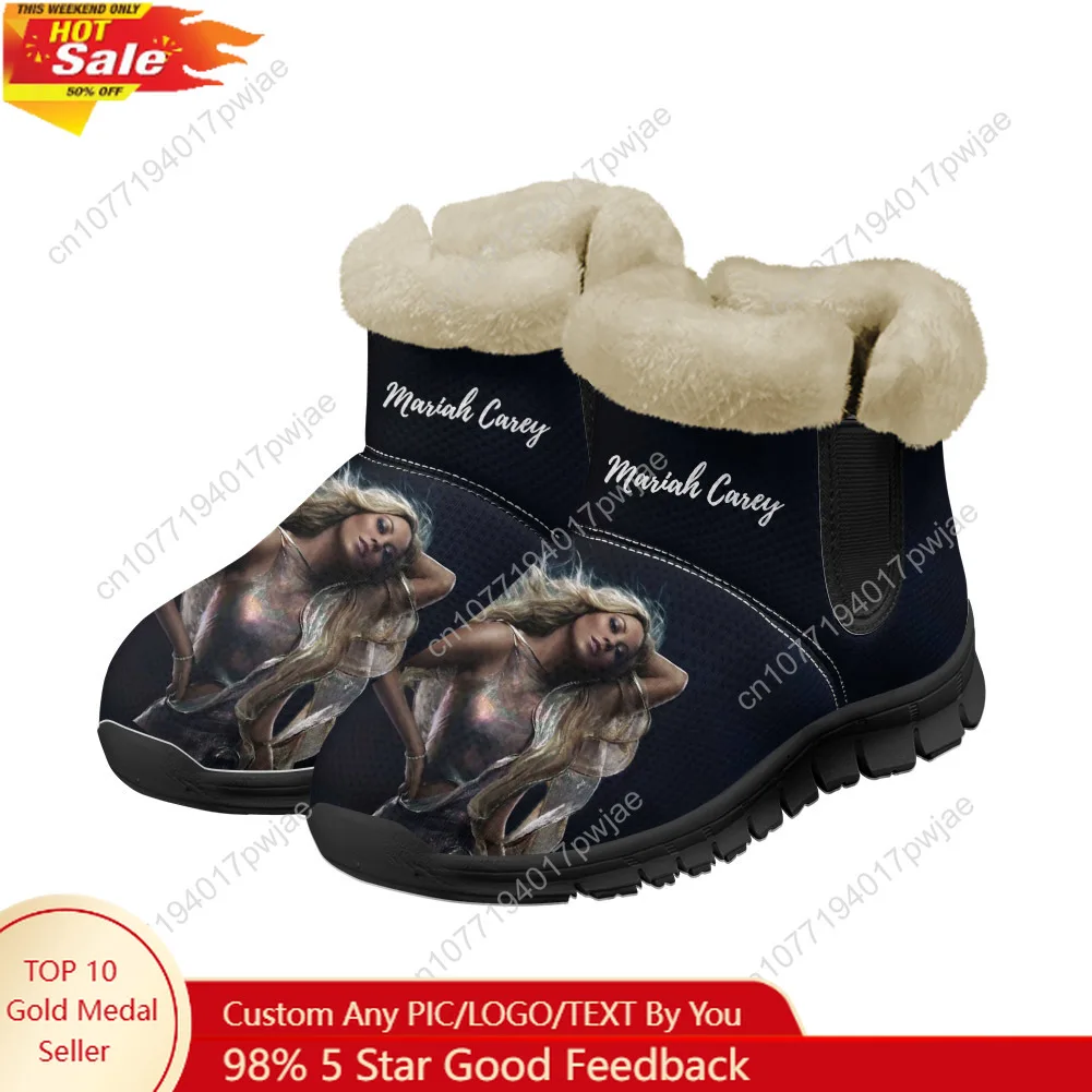 

Mariah Carey Singer Snow Boots Mens Womens Lightweight Snow Boots Shoes Outdoor Casual Warm Casual Boots Printed Custom shoes