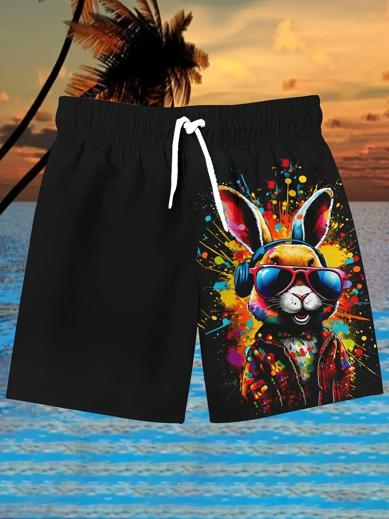 مجموعة الملابس الرياضية الصيفية غير الرسمية للرجال 2025 مصنوعة من البوليستر المطبوع ثلاثي الأبعاد وهو مريح وناعم #4