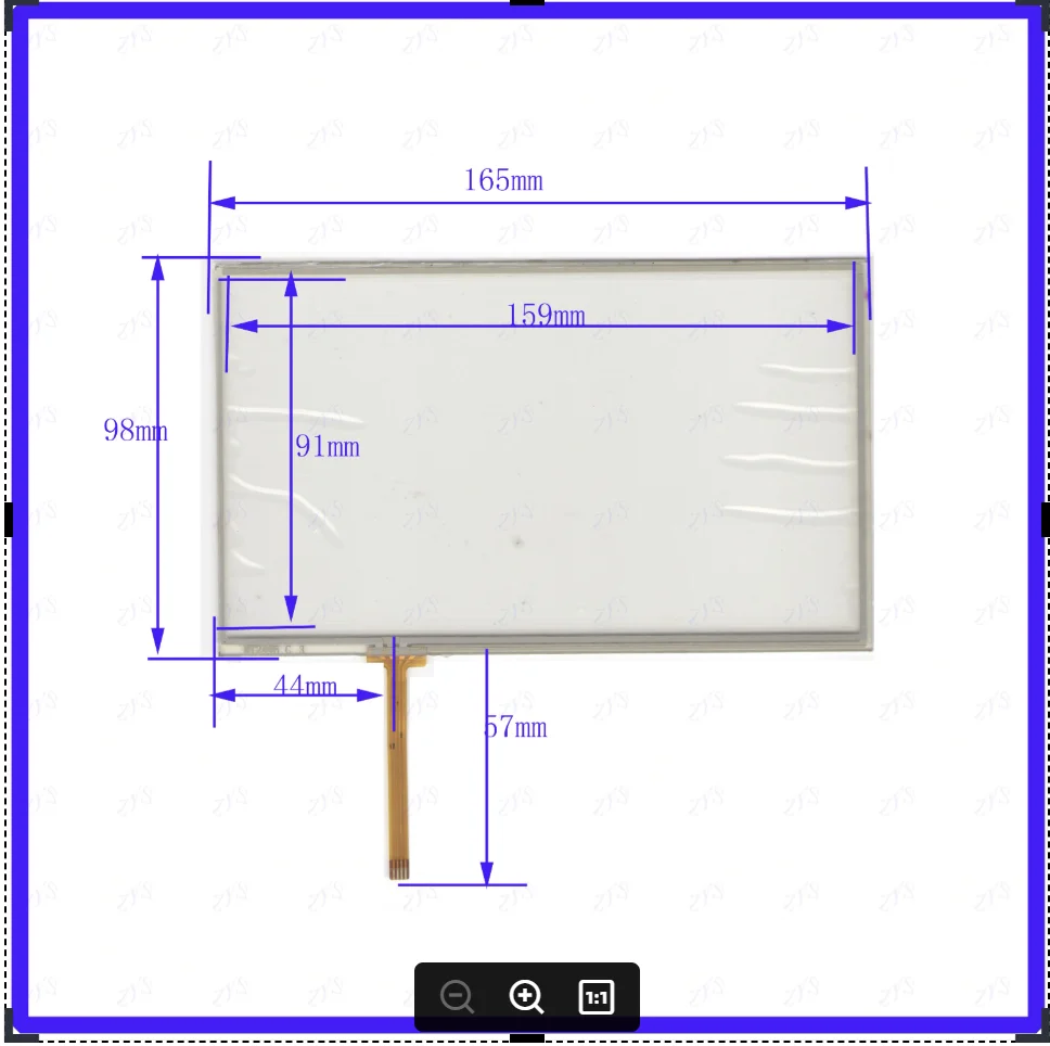 MT2446-1374  7inch 4 lins Resistance  165*98 Touch Screen glass touchsensor digitizer GLASS  Industrial control 165*98mm