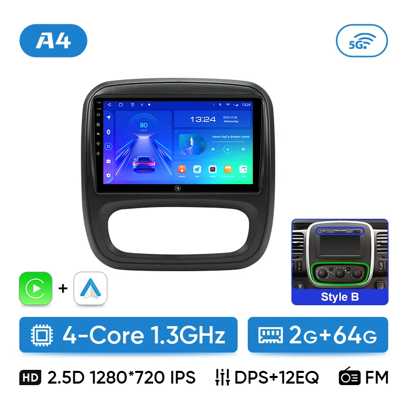Ainavi Autoradio Voor Renault Trafic Opel Vivaro B 2014 2015 2016 2017 2018 Draadloze Carplay Android Auto Multimedia Speler
