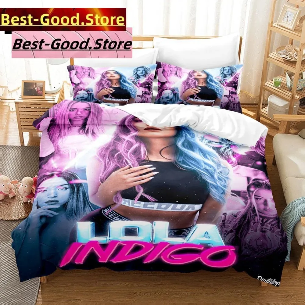 3D Print Singer L-Lola Fashion ÍndigoBedding Set Boys Girls Twin Queen King Size Duvet Cover Pillowcase Bed boys Adult Bedroom